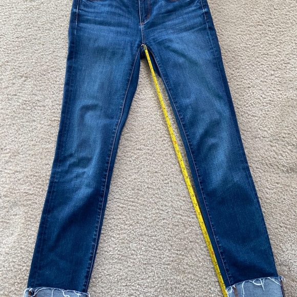 Ann Taylor Loft Modern Straight Frayed Hem Jeans - Picture 4 of 6